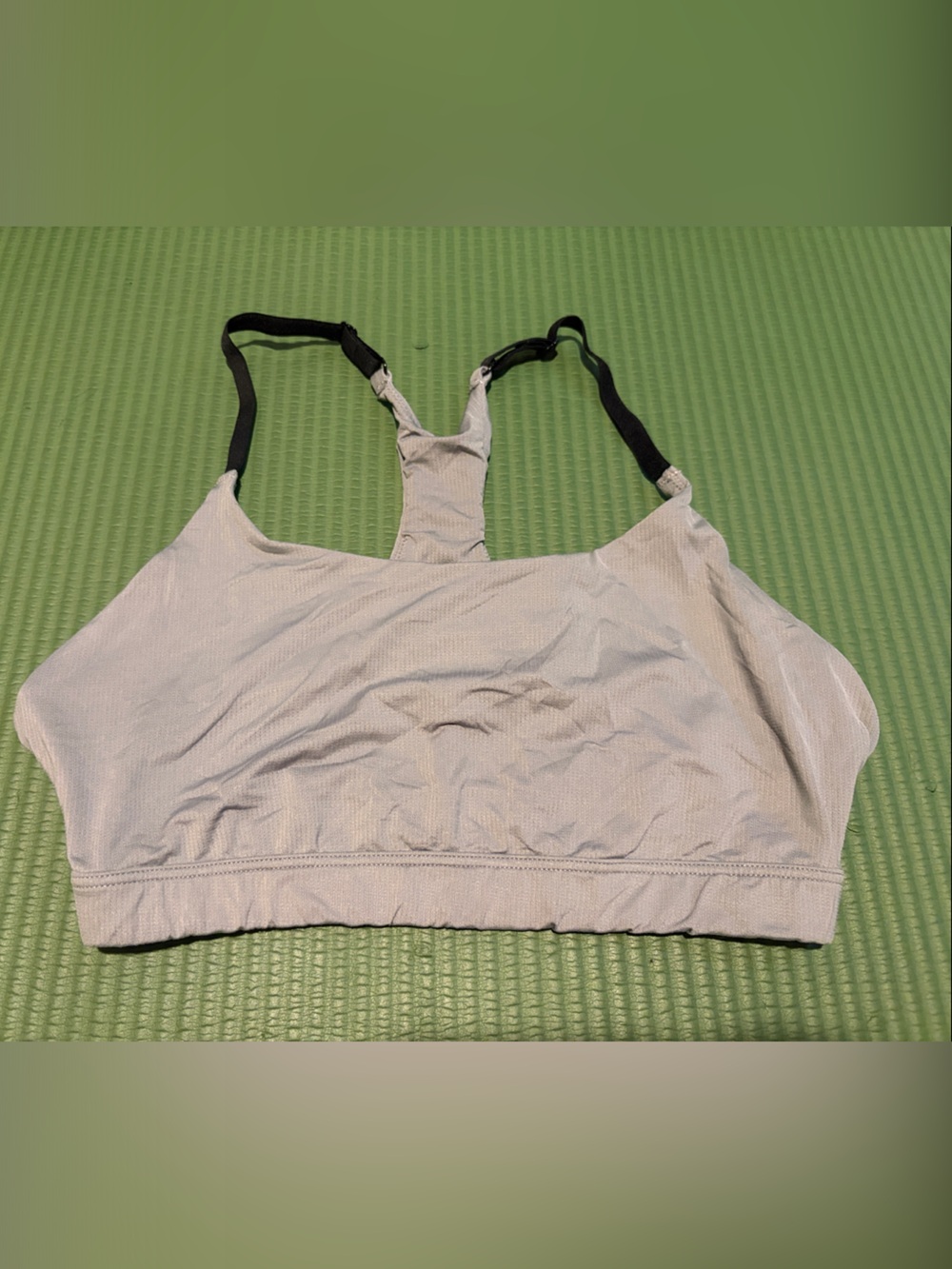 MeUndies Light Gray Racerback Bralette with Black Straps